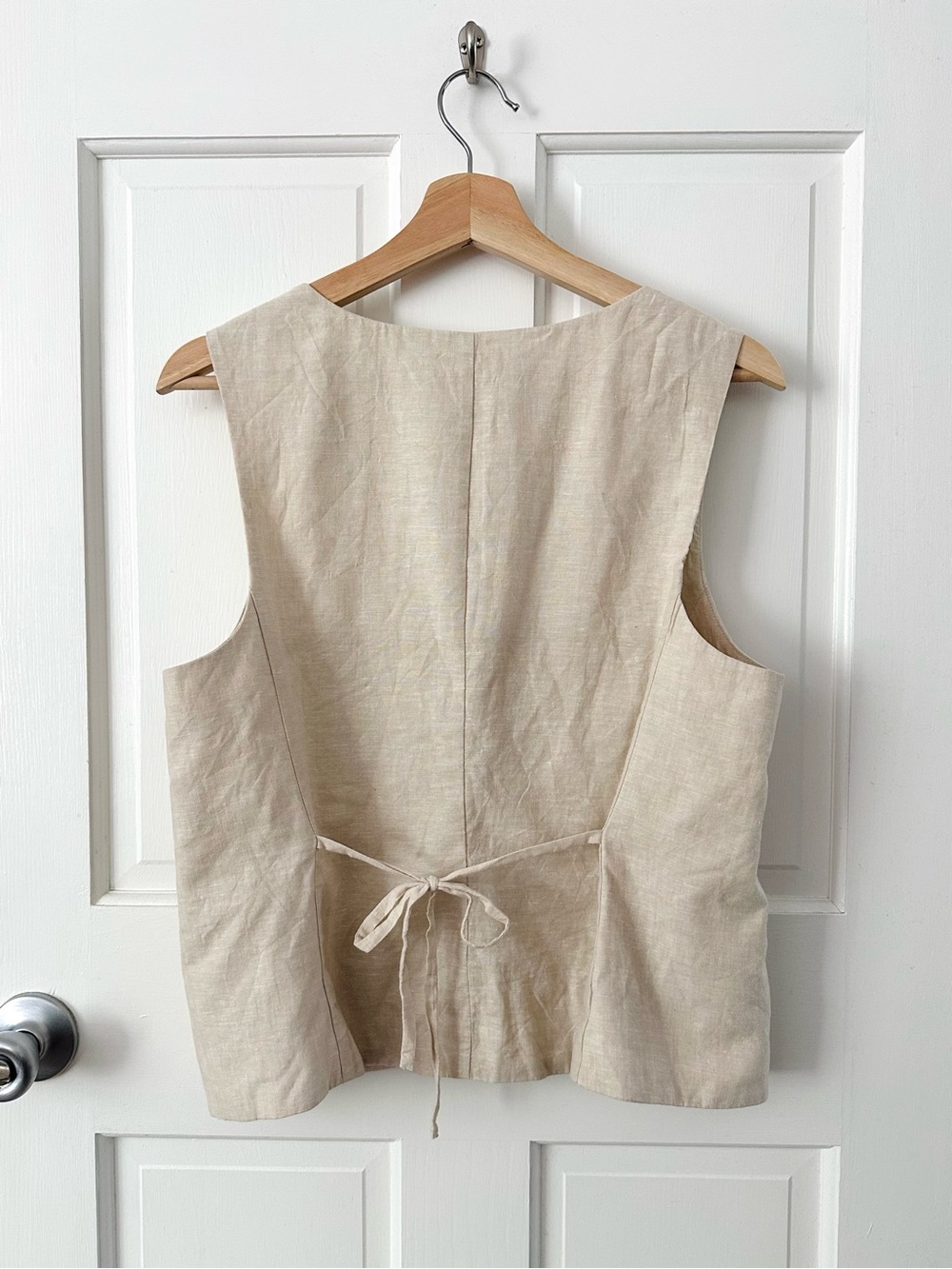 GAP Linen Blend Scoop Neck Vest Flax Linen Cotton Size M - Picture 4 of 10